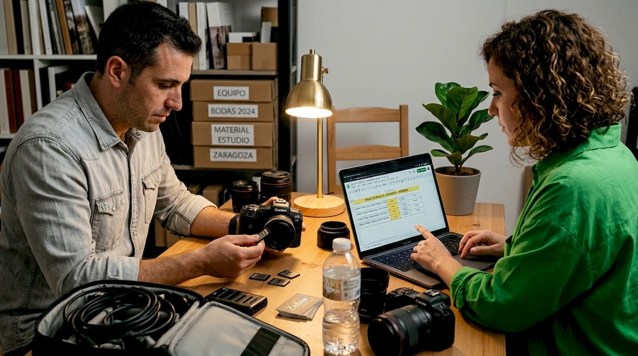 El equipo organiza las cámaras y ajusta el plan de grabación en el estudio.