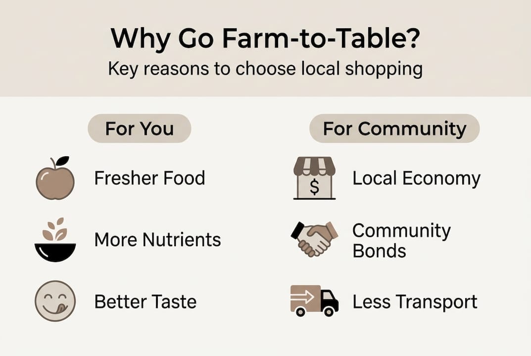 Infographic of farm-to-table benefits