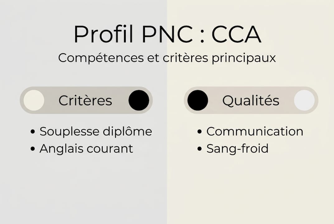 Présentation synthétique des principaux critères et du profil type du CCA en infographie
