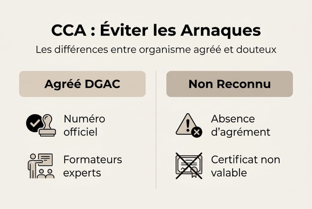 Infographie : différences entre organismes CCA certifiés et non certifiés