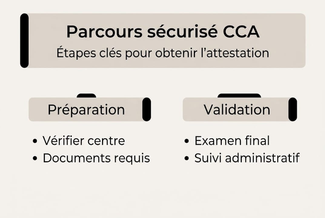 Schéma officiel du parcours sécurisé CCA