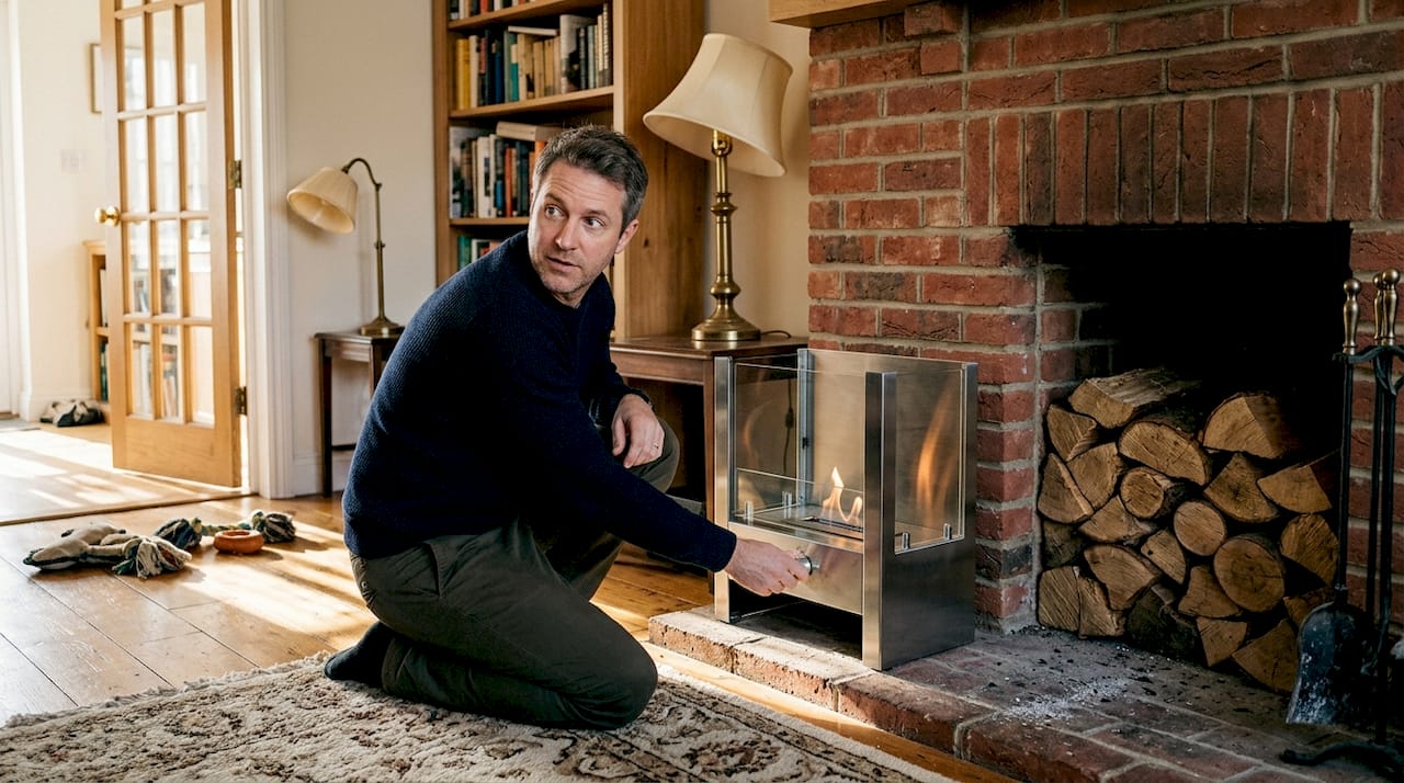 Bioethanol and traditional fireplaces side by side