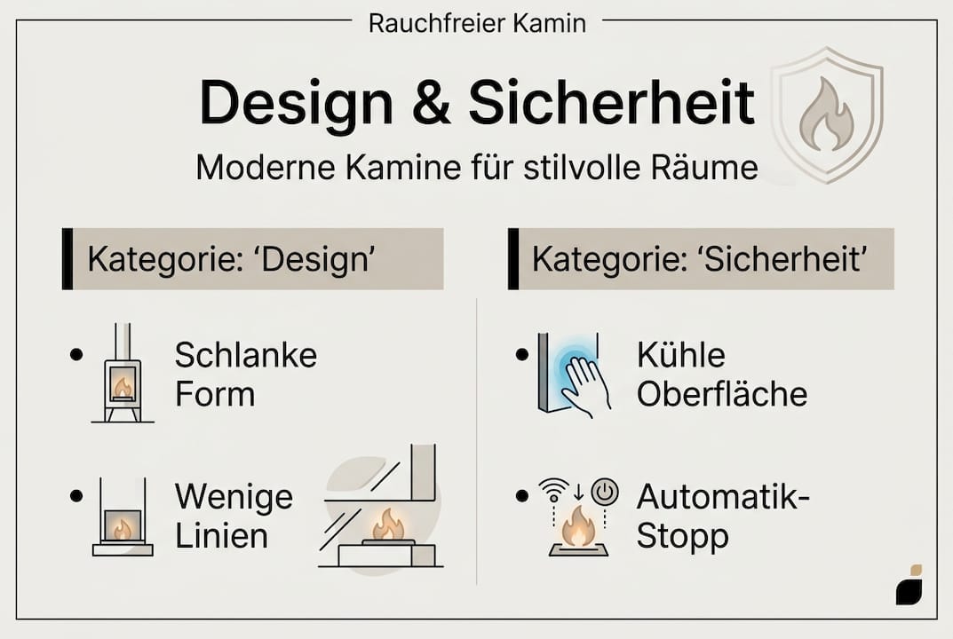 Infografik: Alles Wichtige rund um Kaminbau und Sicherheit auf einen Blick