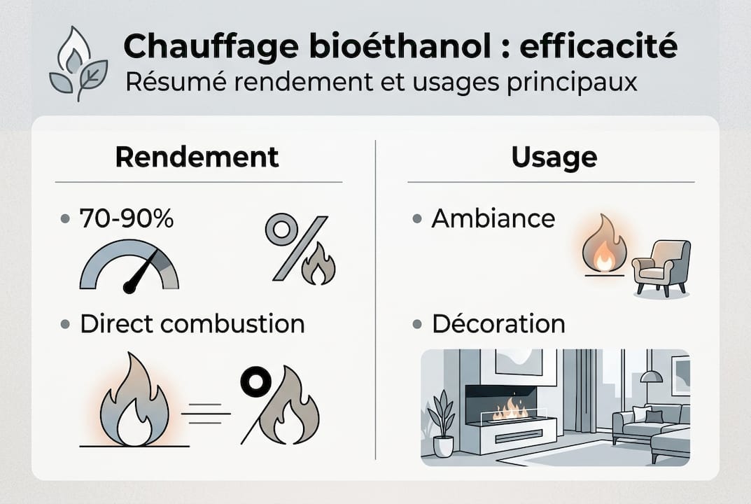 Infographie : tout savoir sur le rendement des chauffages au bioéthanol