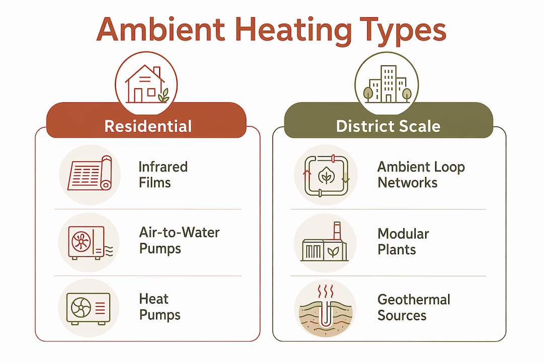 Infographic comparing ambient heating technologies