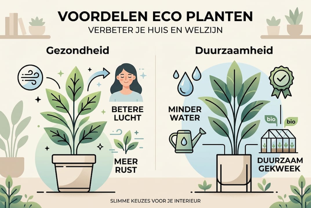 Infographic: de voordelen van duurzame planten in je interieur