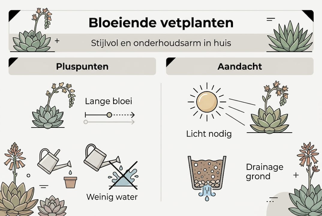 Overzicht van bloeivormen bij vetplanten – handige infographic