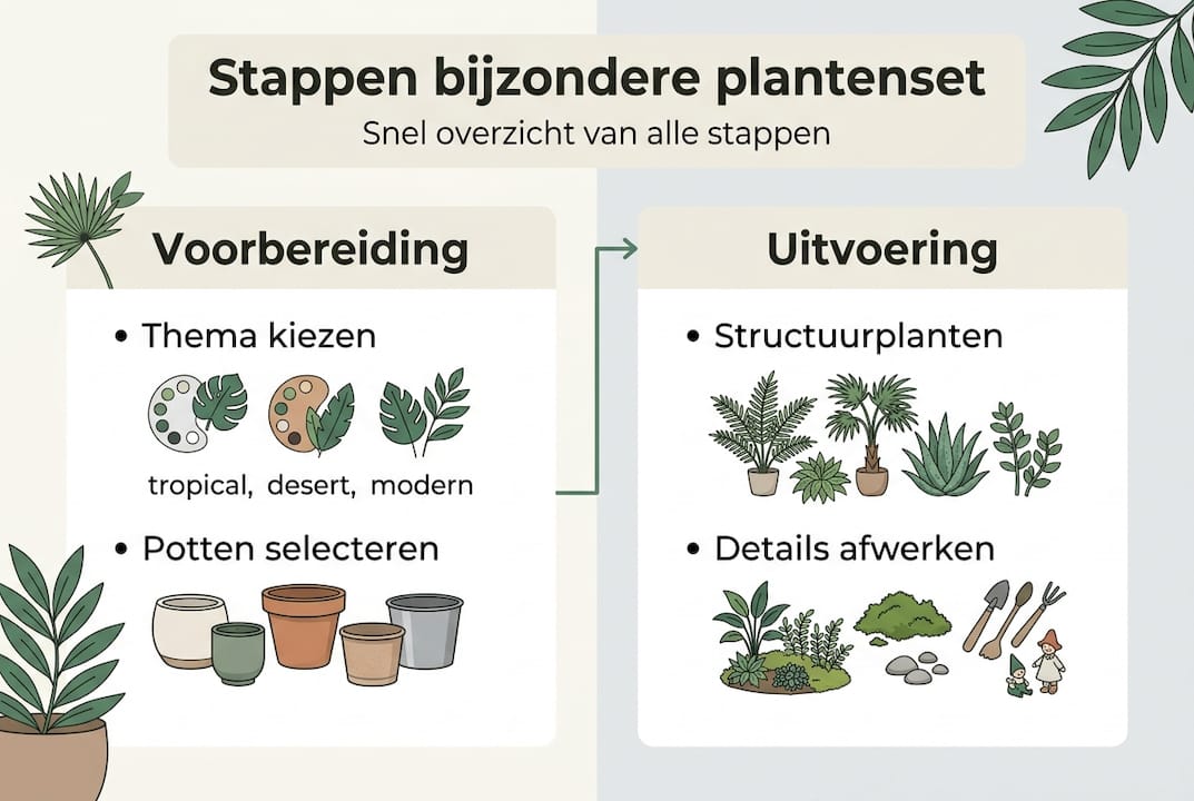 Overzichtelijke infographic: zo stel je eenvoudig zelf een plantenset samen