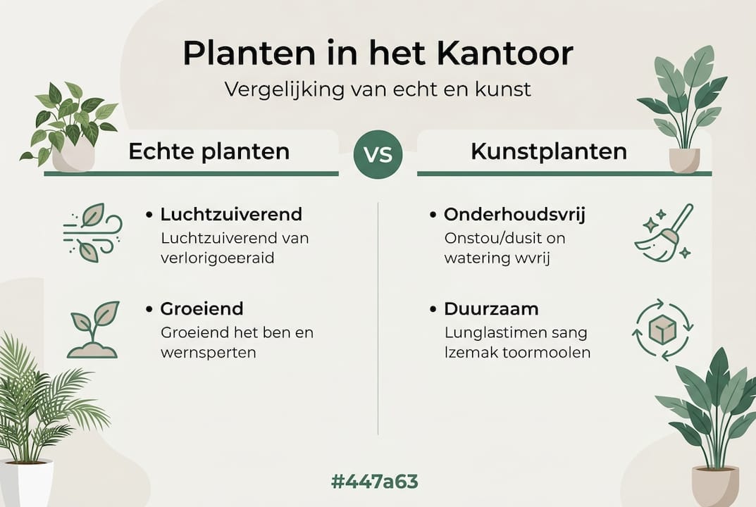 Infographic: de verschillen tussen echte planten en nepplanten op een rij