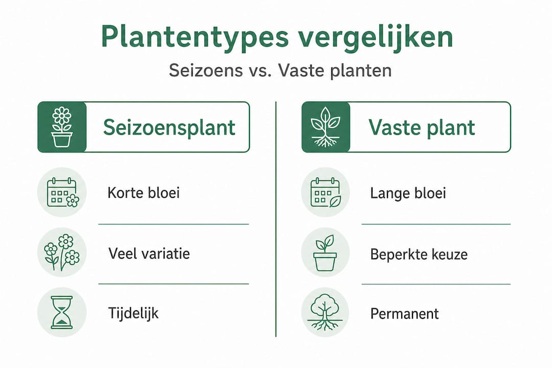 Infographic: Eenjarige bloeiers of vaste planten? De verschillen op een rij