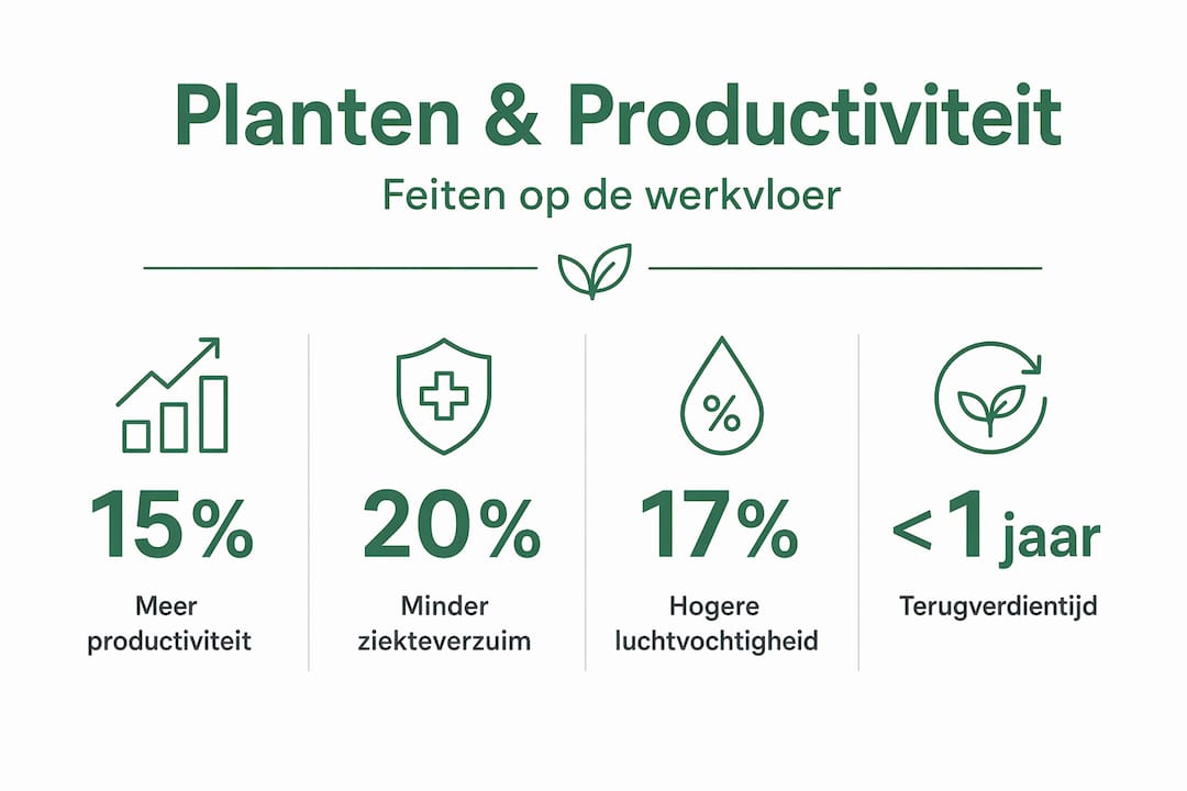 Infographic: dit zijn de grootste pluspunten van planten op kantoor