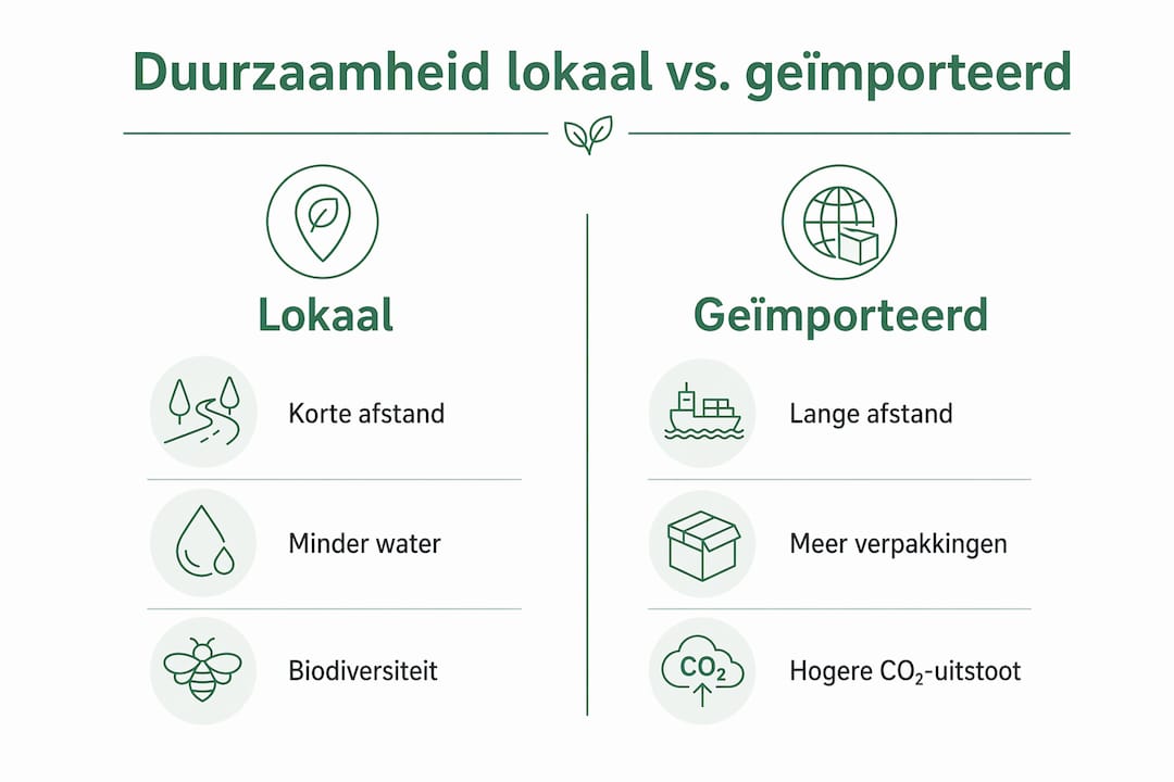 Infographic: Duurzaamheid van lokale versus geïmporteerde planten in beeld gebracht