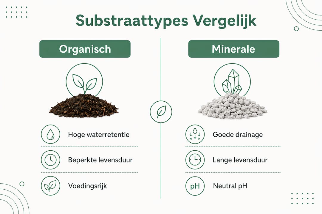 Infographic: Verschillen tussen organische en minerale substraten