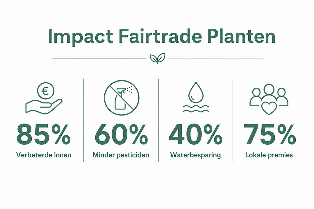 Infographic: vier opvallende cijfers over de impact van fairtrade planten
