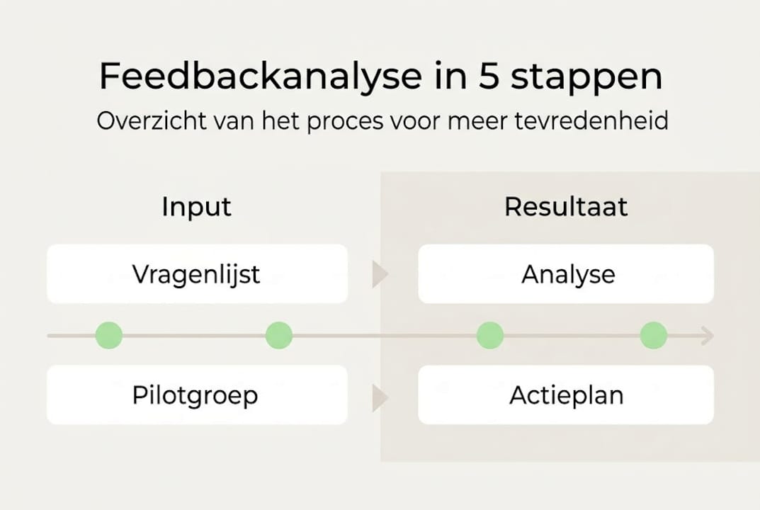 Infographic: vijf stappen om feedback grondig te analyseren