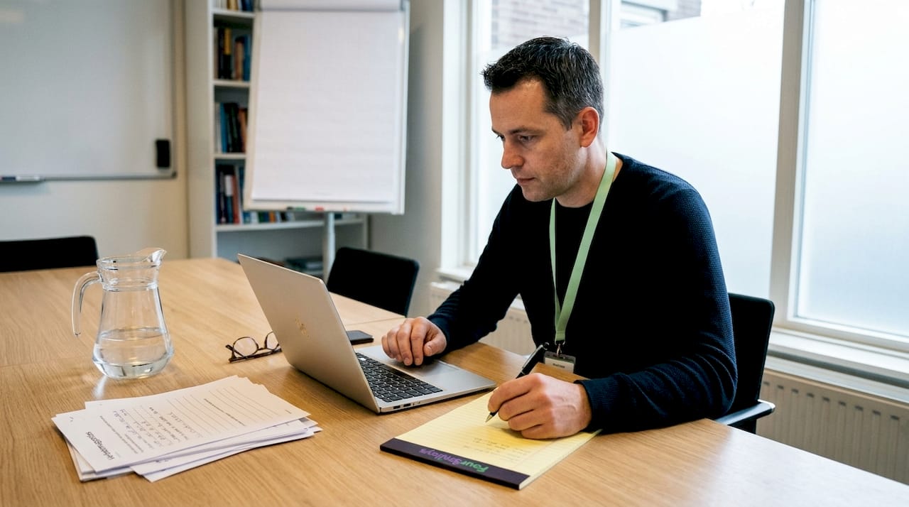 Man bespreekt klantreacties tijdens een overleg