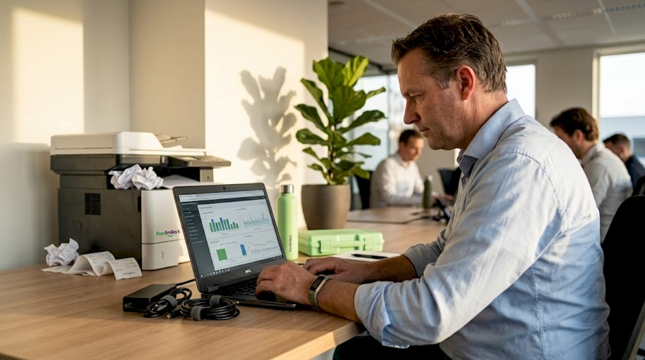 De IT-specialist houdt de snelheid en prestaties goed in de gaten.