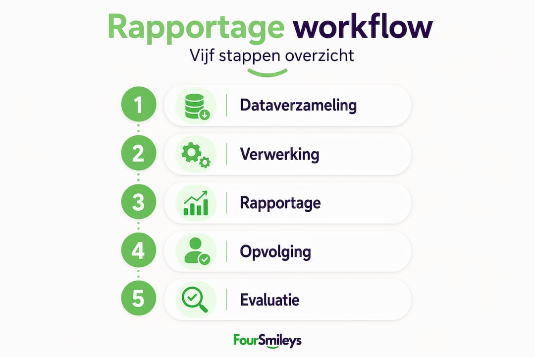 Infographic: de workflow uitgelegd in vijf overzichtelijke stappen