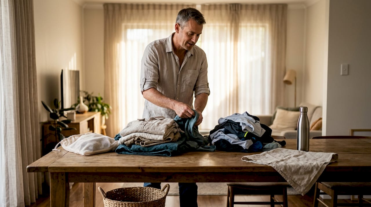 Sorting natural and synthetic clothes for laundry