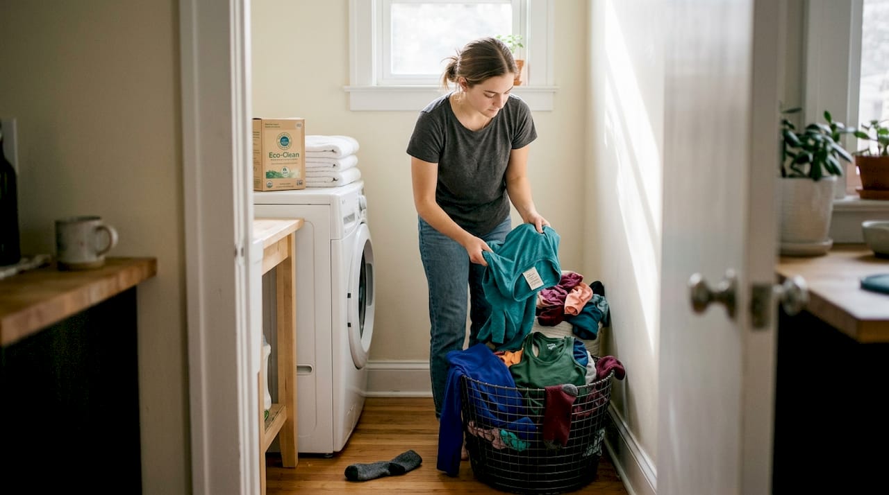 Sorting eco-friendly sportswear for laundry