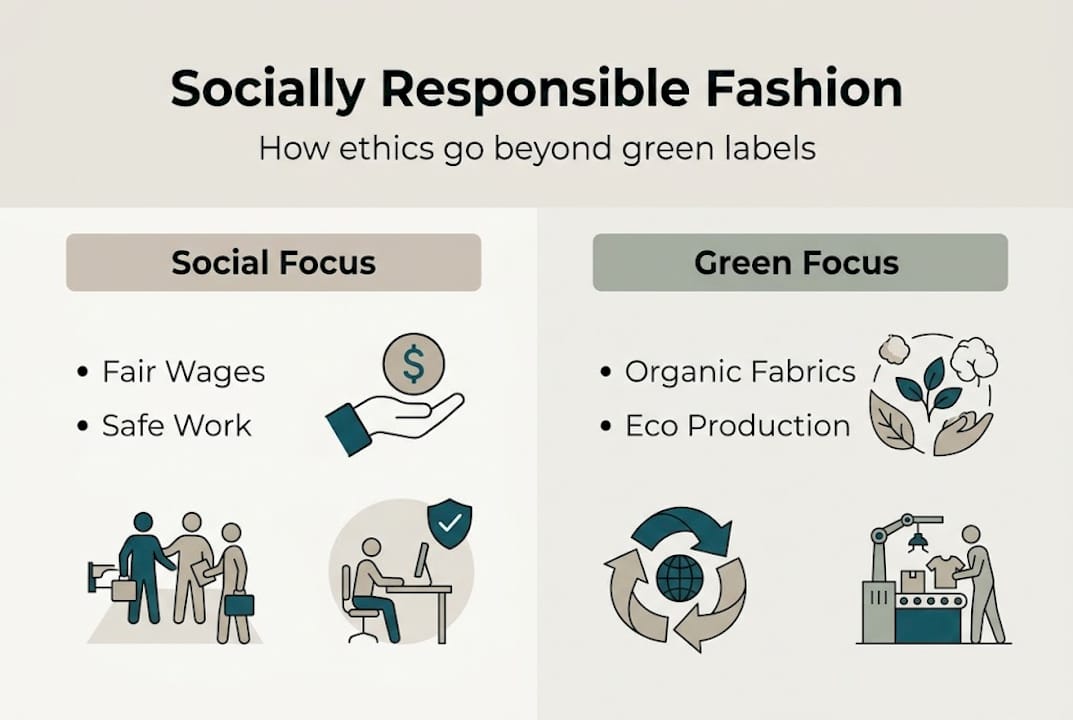 Infographic showing social and green aspects