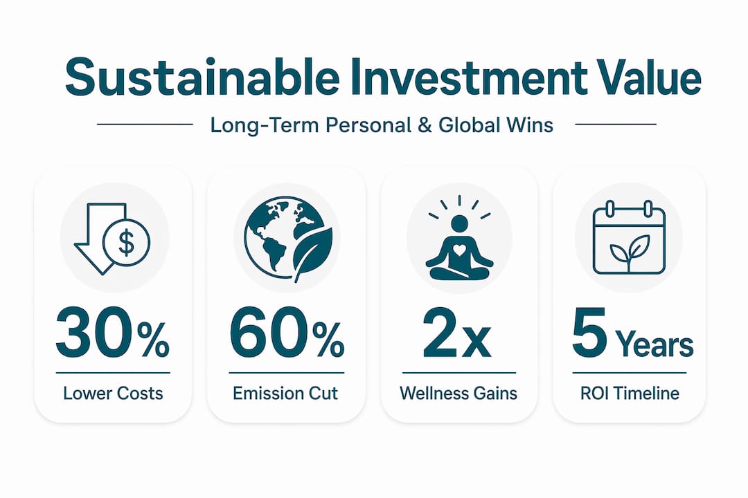 Infographic comparing long-term sustainability benefits