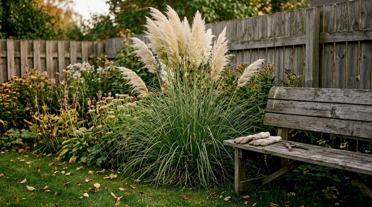 Pampasgräs (Cortaderia selloana) är en populär prydnadsväxt som verkligen sätter prägel på trädgården med sina ståtliga vippor och sitt pampiga utseende.