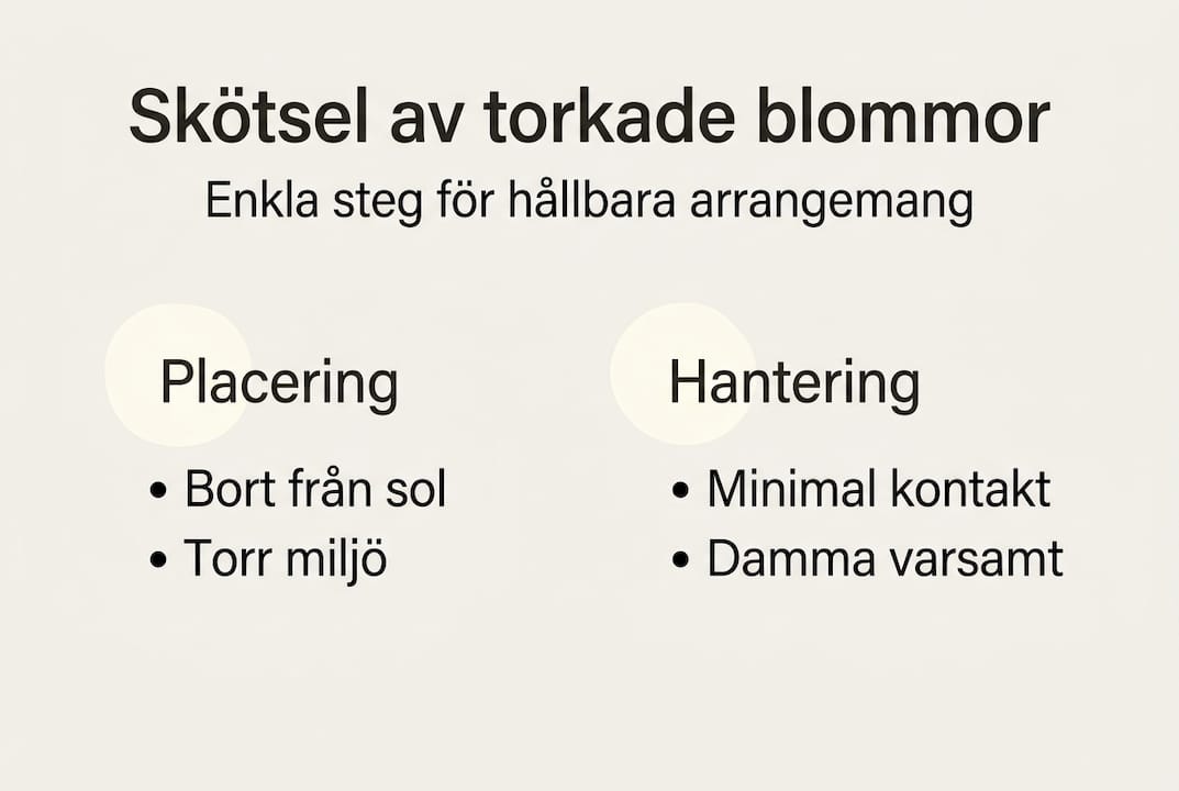 Steg-för-steg-guide: Så tar du hand om torkade blommor