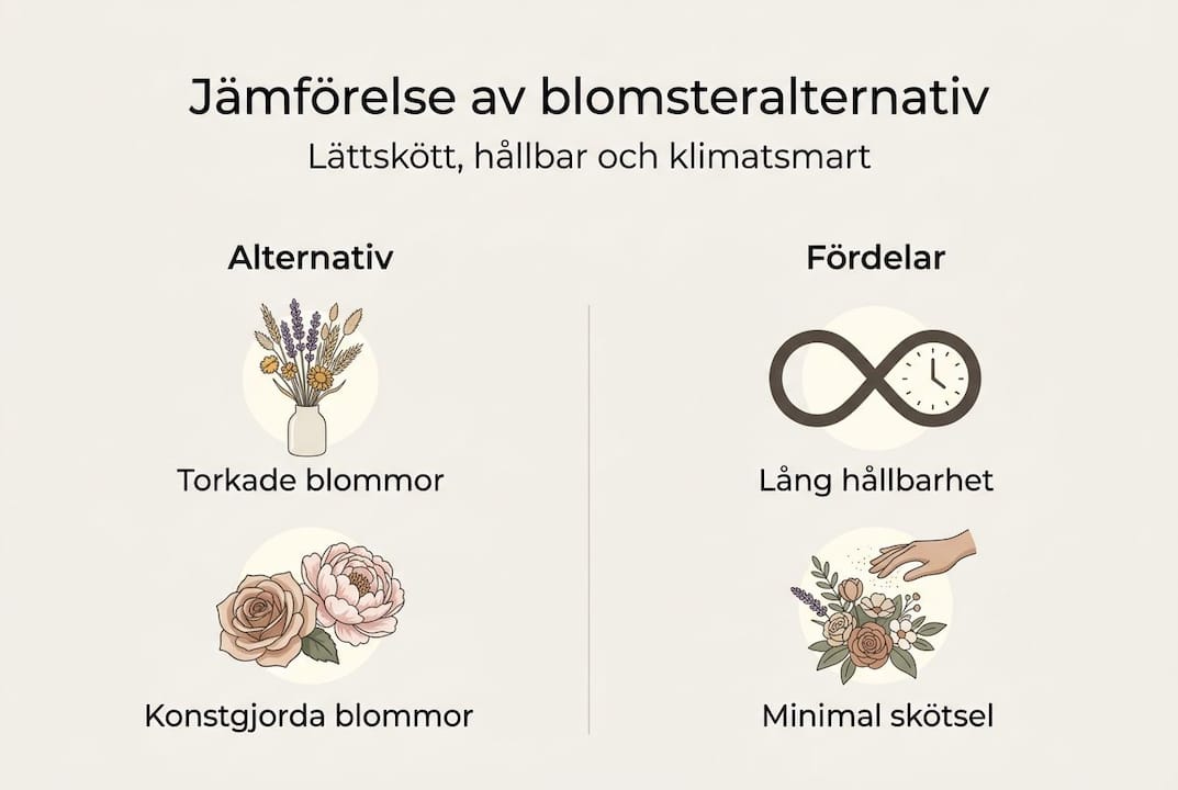 En stilren infographic om blomsterarrangemang