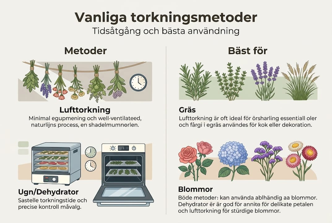 Så torkar du växter – en översikt i bild