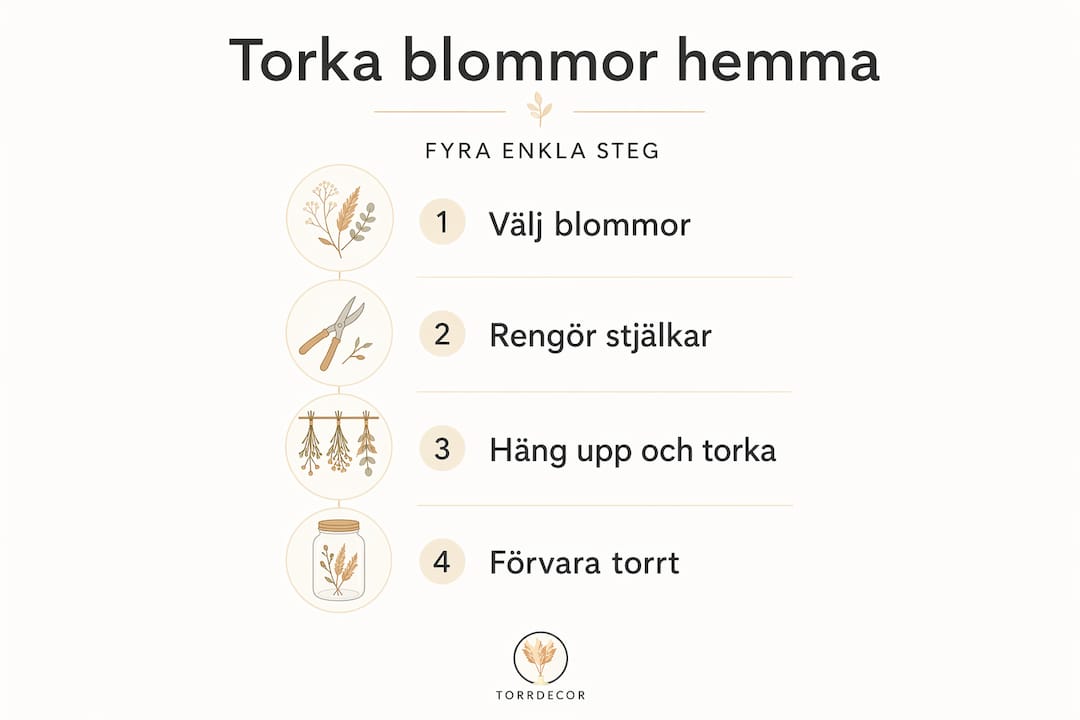 Så torkar du blommor – en guide i fyra enkla steg