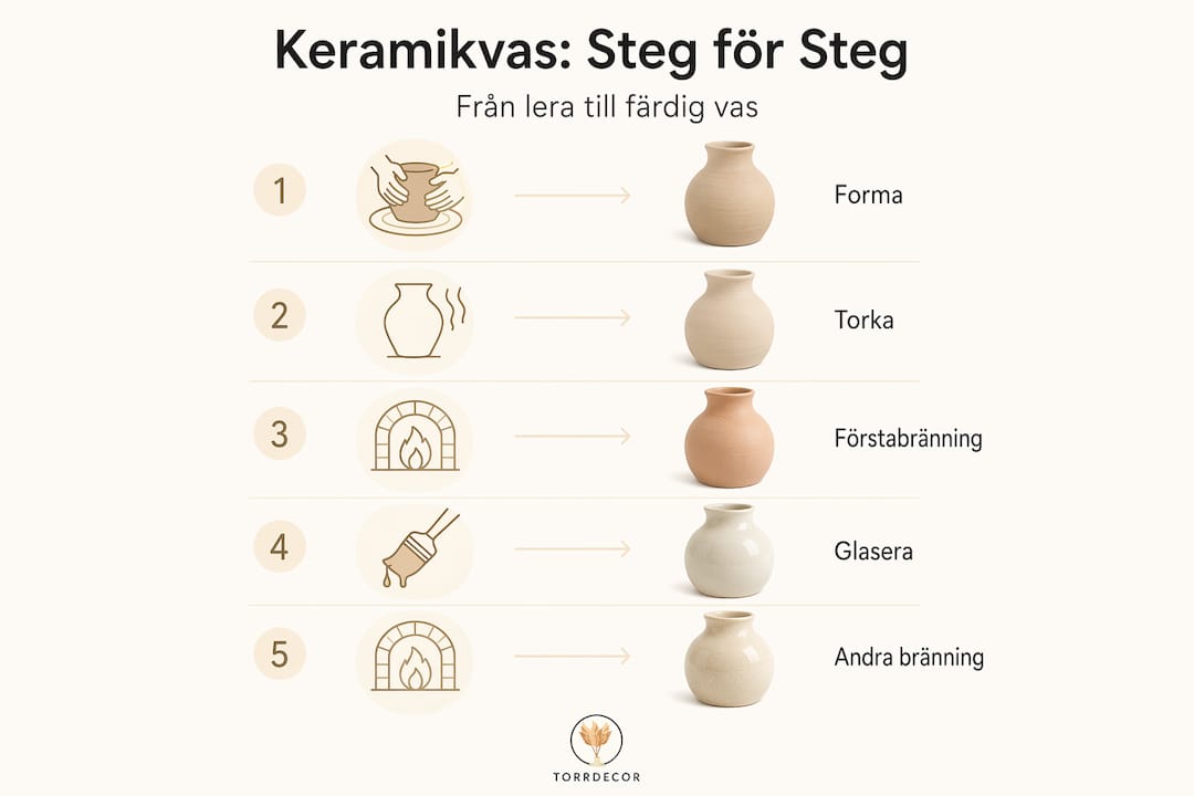 Så går det till när en keramikvas blir till – en infografisk guide