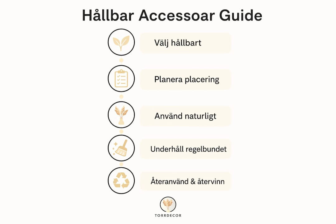 Illustration som guidar dig genom hållbara sätt att integrera accessoarer i din vardag