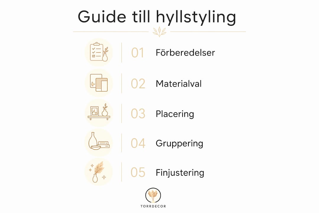Visuell guide: Så stylar du bokhyllan steg för steg