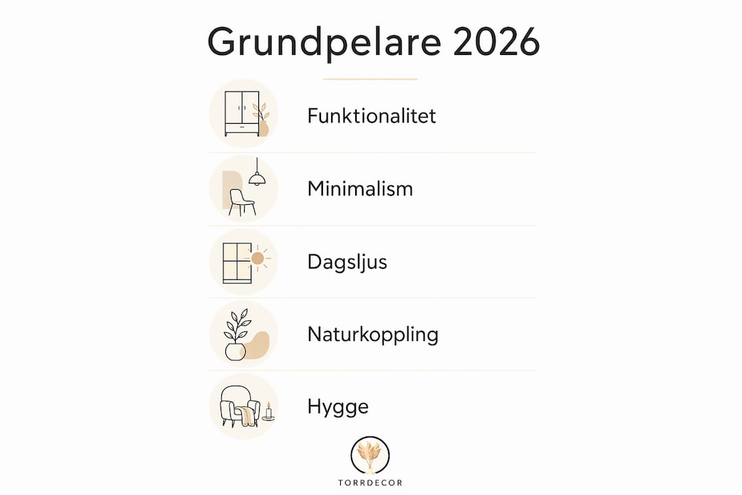 Så här bygger du upp den skandinaviska inredningsstilen – en infografik för 2026