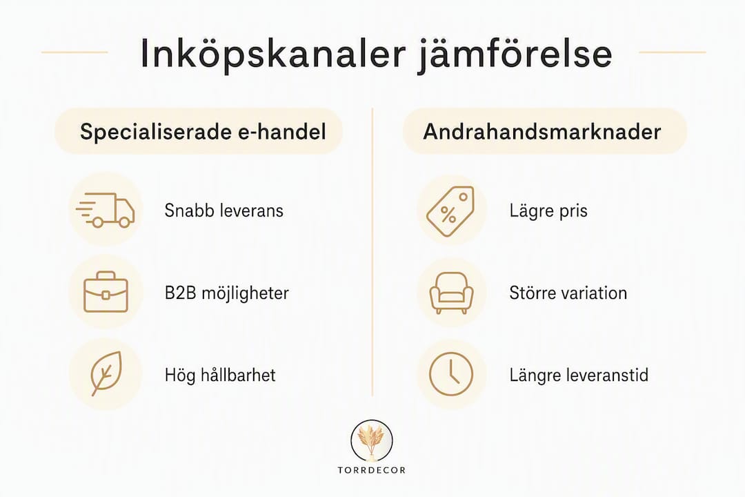 Grafisk översikt: Så skiljer sig olika sätt att köpa torkade växter