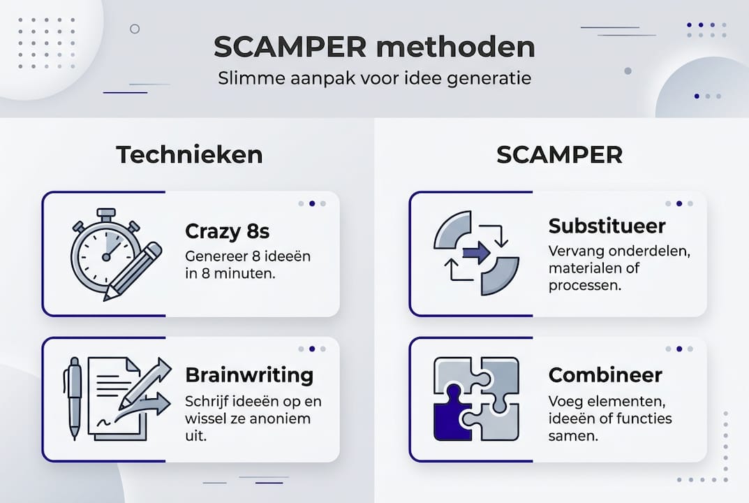 Infographic: SCAMPER en creatieve brainstormmethodes