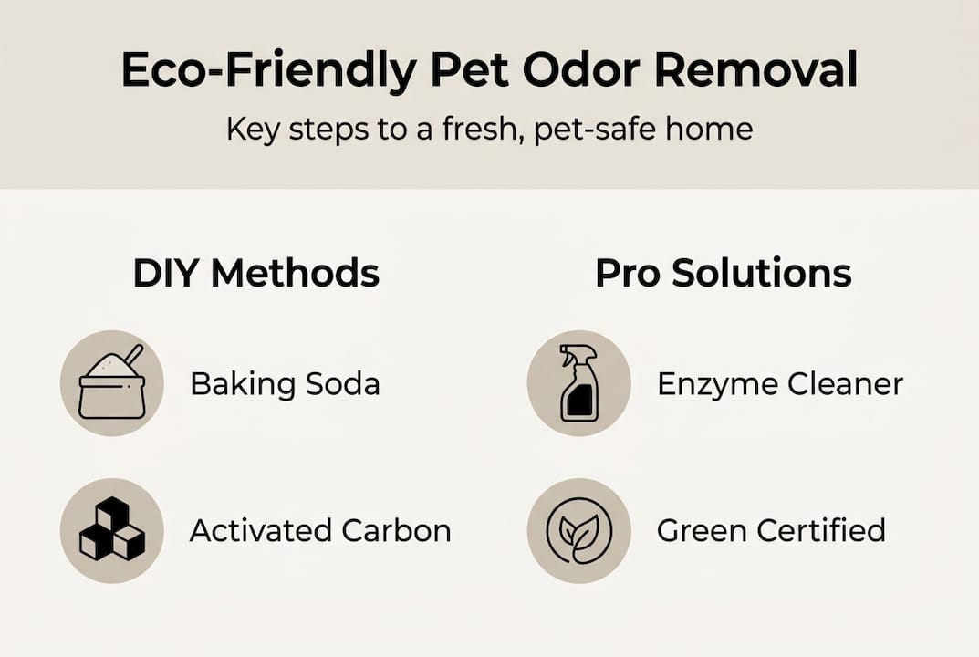 Infographic lists DIY and pro pet odor solutions