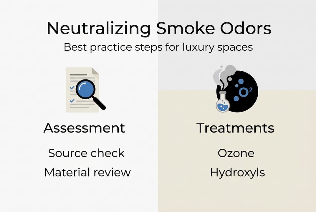 Infographic luxury smoke odor neutralization steps