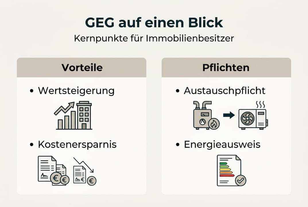 GEG: Die wichtigsten Vorteile und Pflichten im Überblick – Ihre Infografik