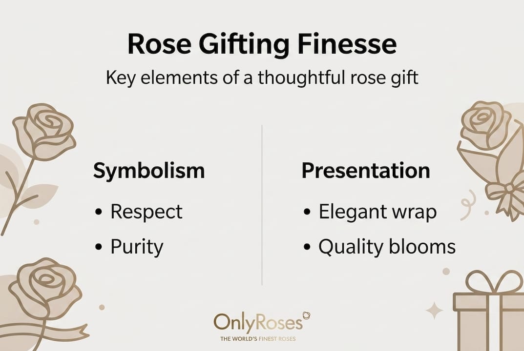 Infographic on cultural rose gifting essentials