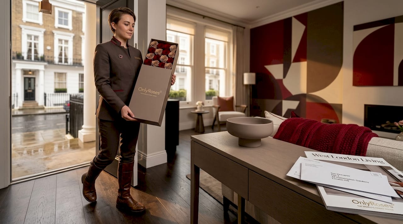Luxury rose arrangement delivered in signature box