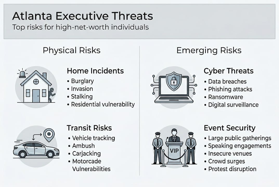 Infographic comparing threat sources for executives