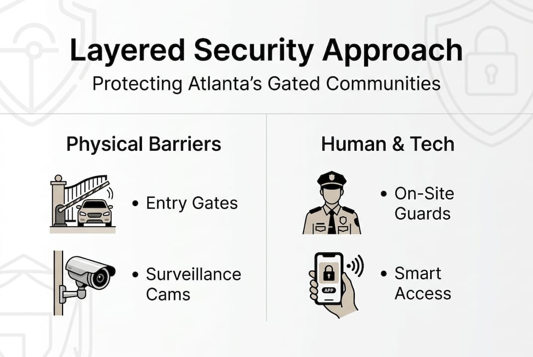 Infographic multilayered security for gated communities