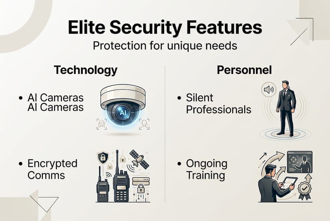 Infographic of elite security features
