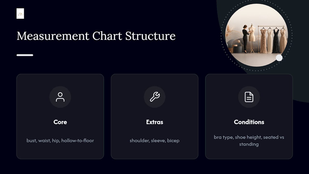 Measurement chart categories infographic