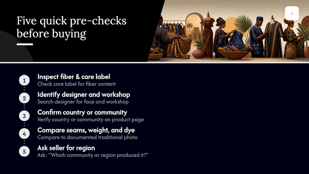 Five-step provenance verification checklist