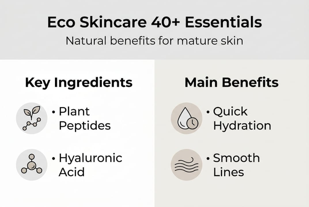 Infographic summarizing natural skincare ingredients and benefits
