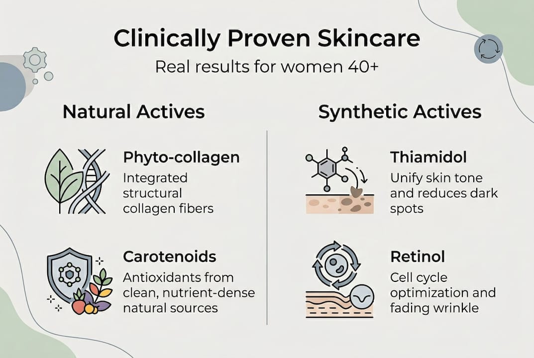Infographic comparing natural and synthetic skincare