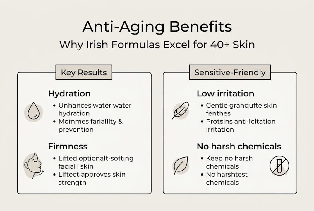 Infographic Irish anti-aging skincare benefits